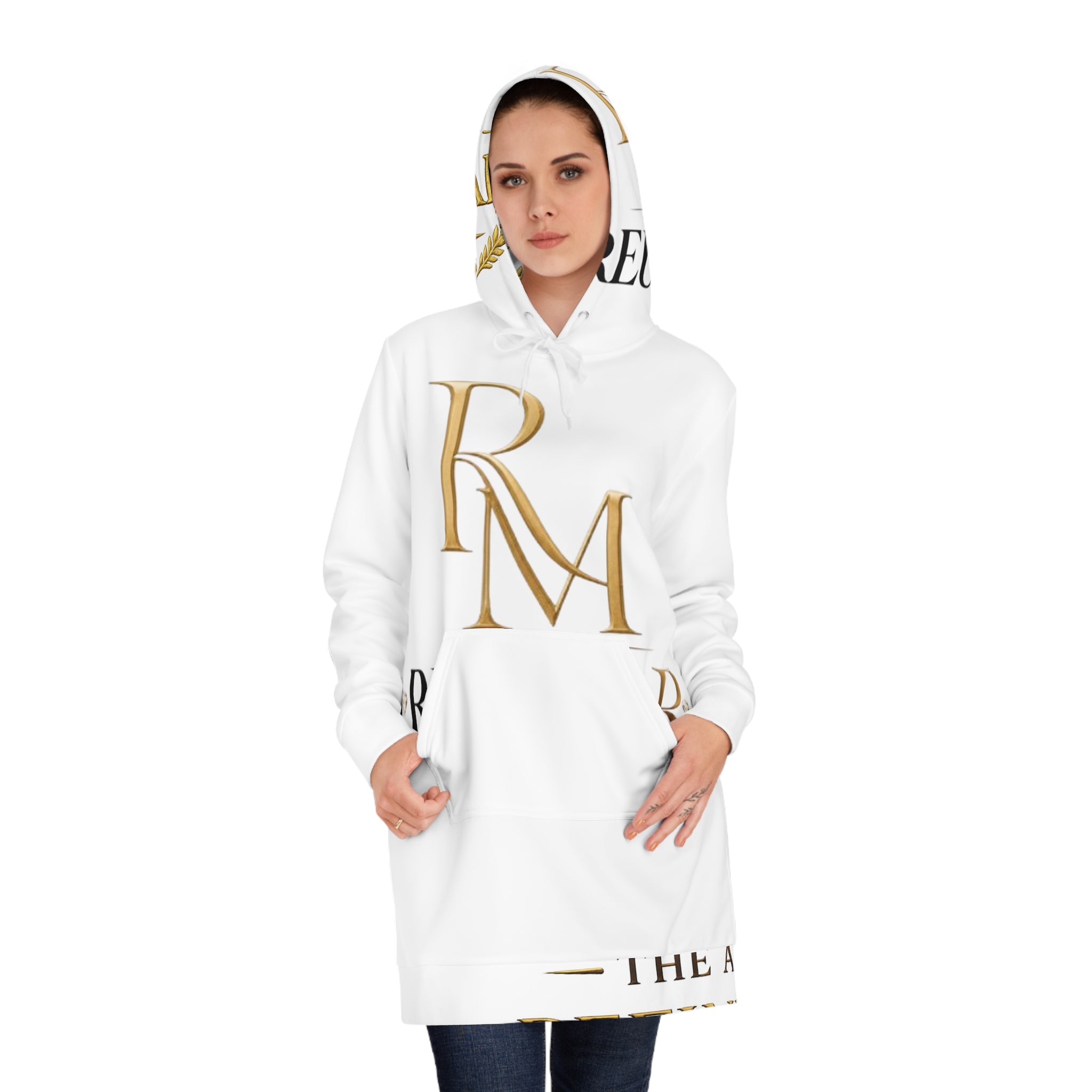 'Merica Hoodie Dress – Patriotic American Flag Peace Sign Tunic