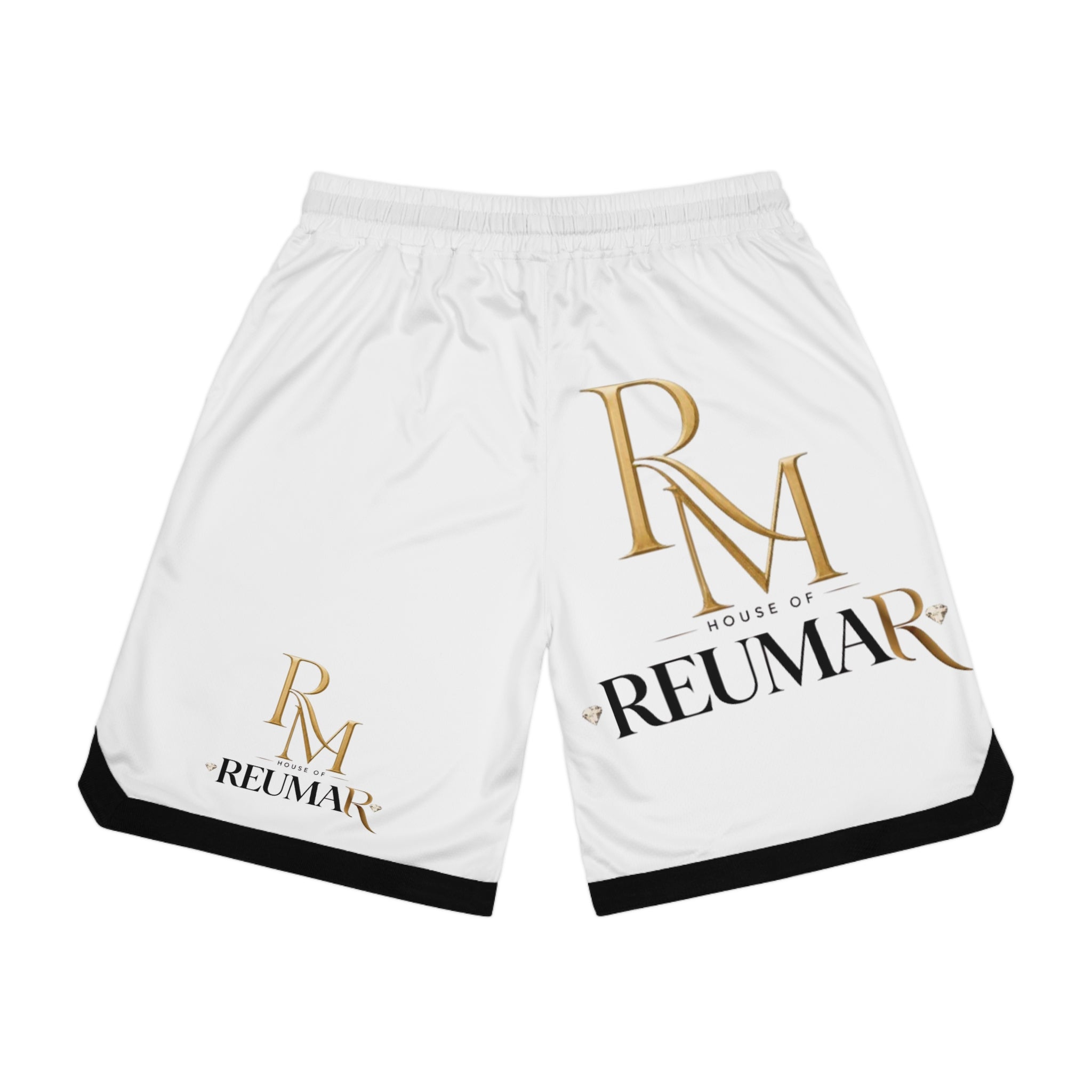 Reumar Gold Logo Basketball Shorts