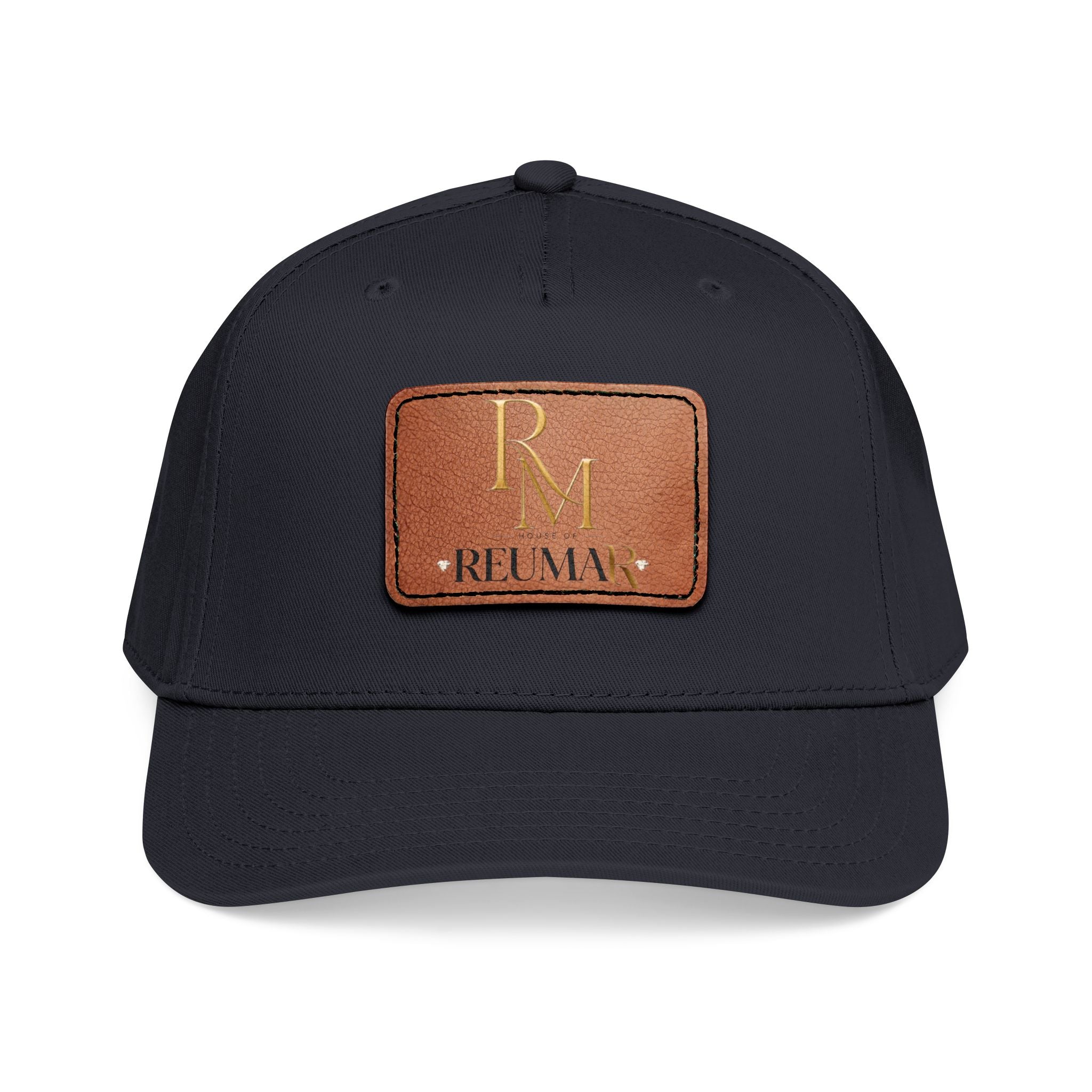 Leather Patch Baseball Cap - Monogram RM Reumay