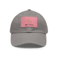 Reumar Pink Leather Patch Dad Hat