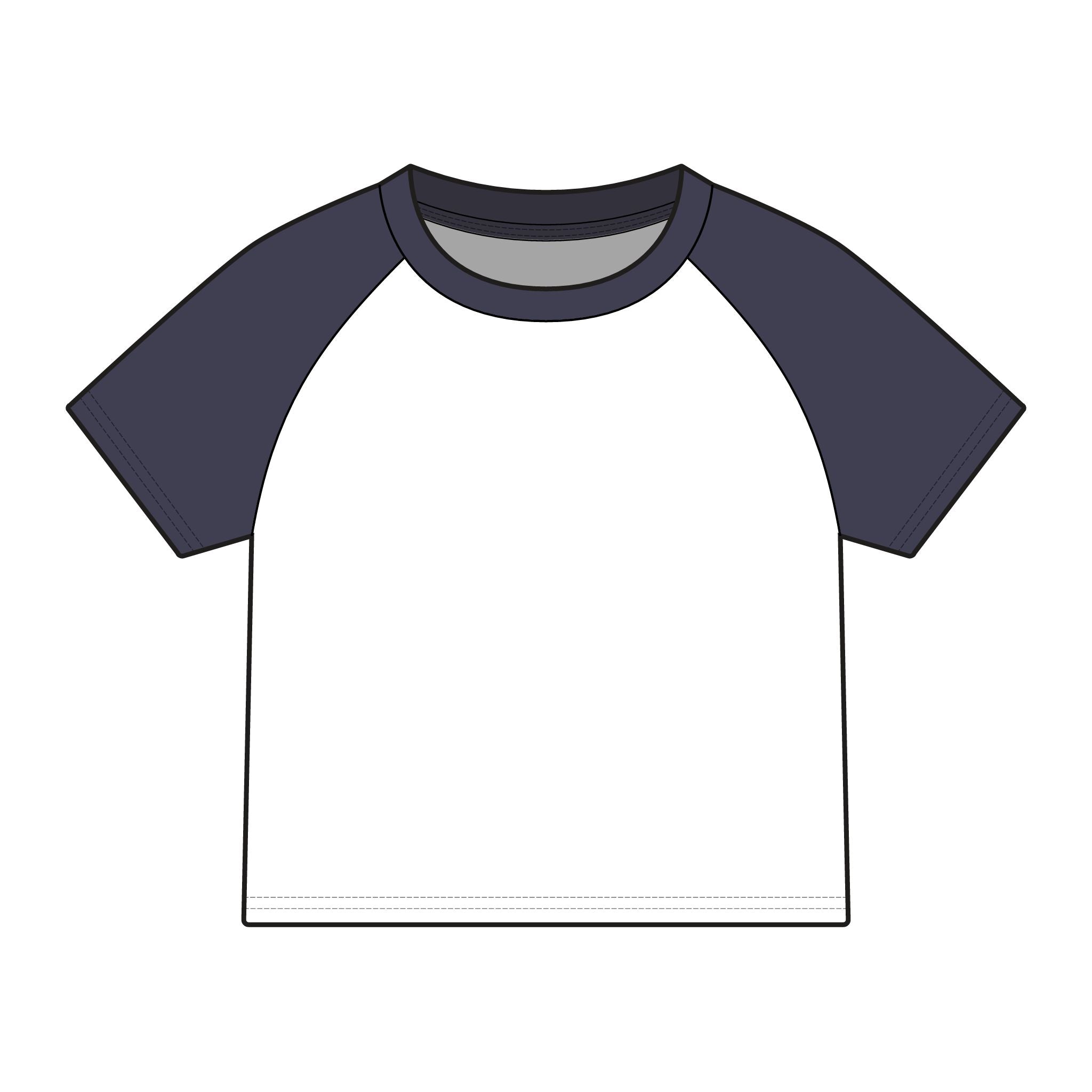 House of Reumar Raglan Tee — Women's Micro Rib Baby Tee
