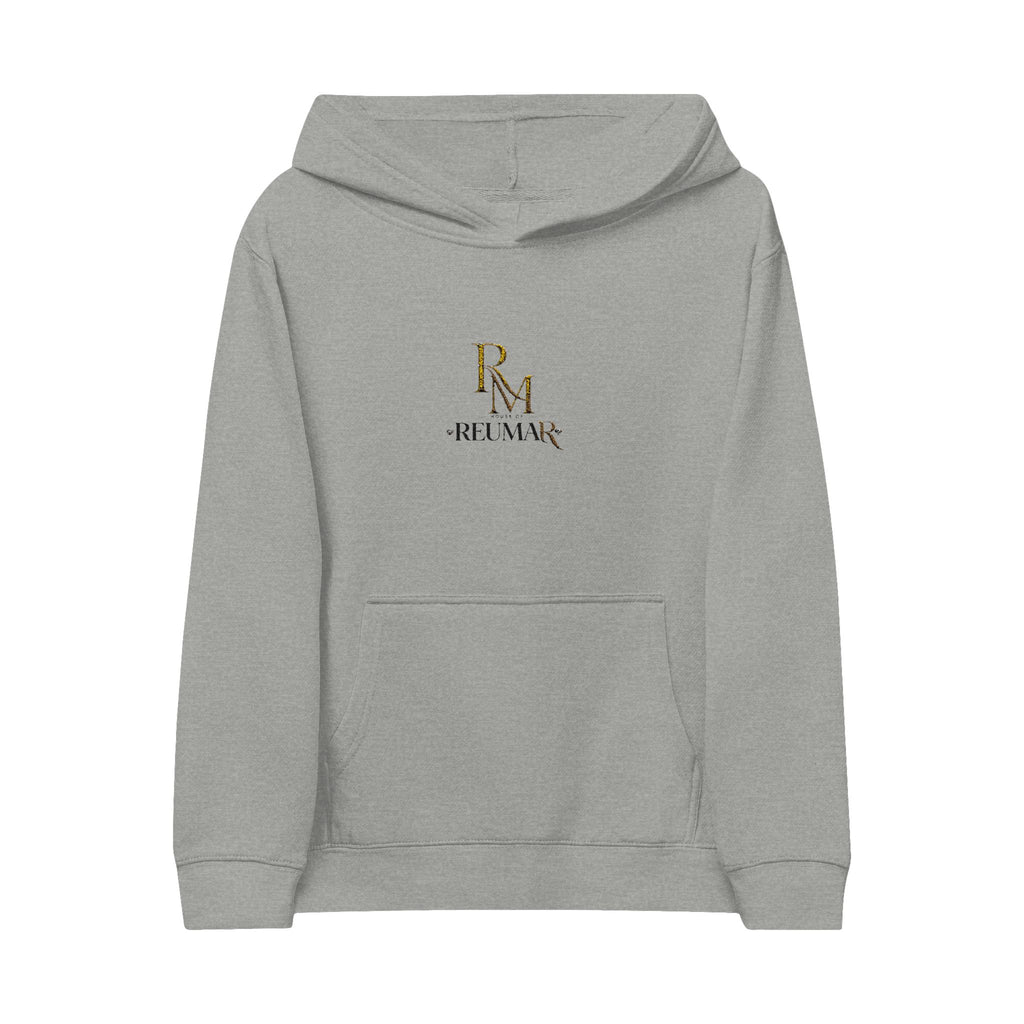 Kids Embroidered Hoodie — Gold 'R' Monogram Crewneck