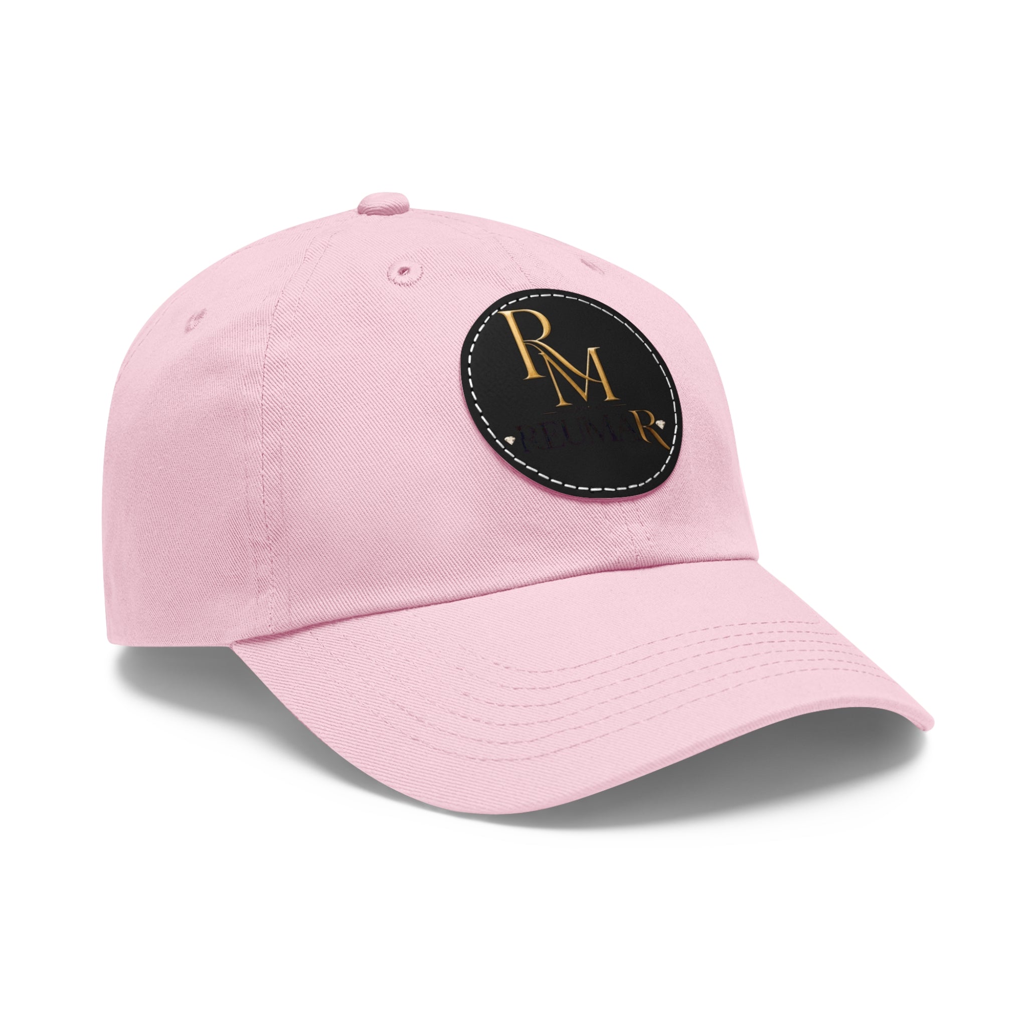 Leather Patch Dad Hat — Embossed RM REUMAN Logo Baseball Cap