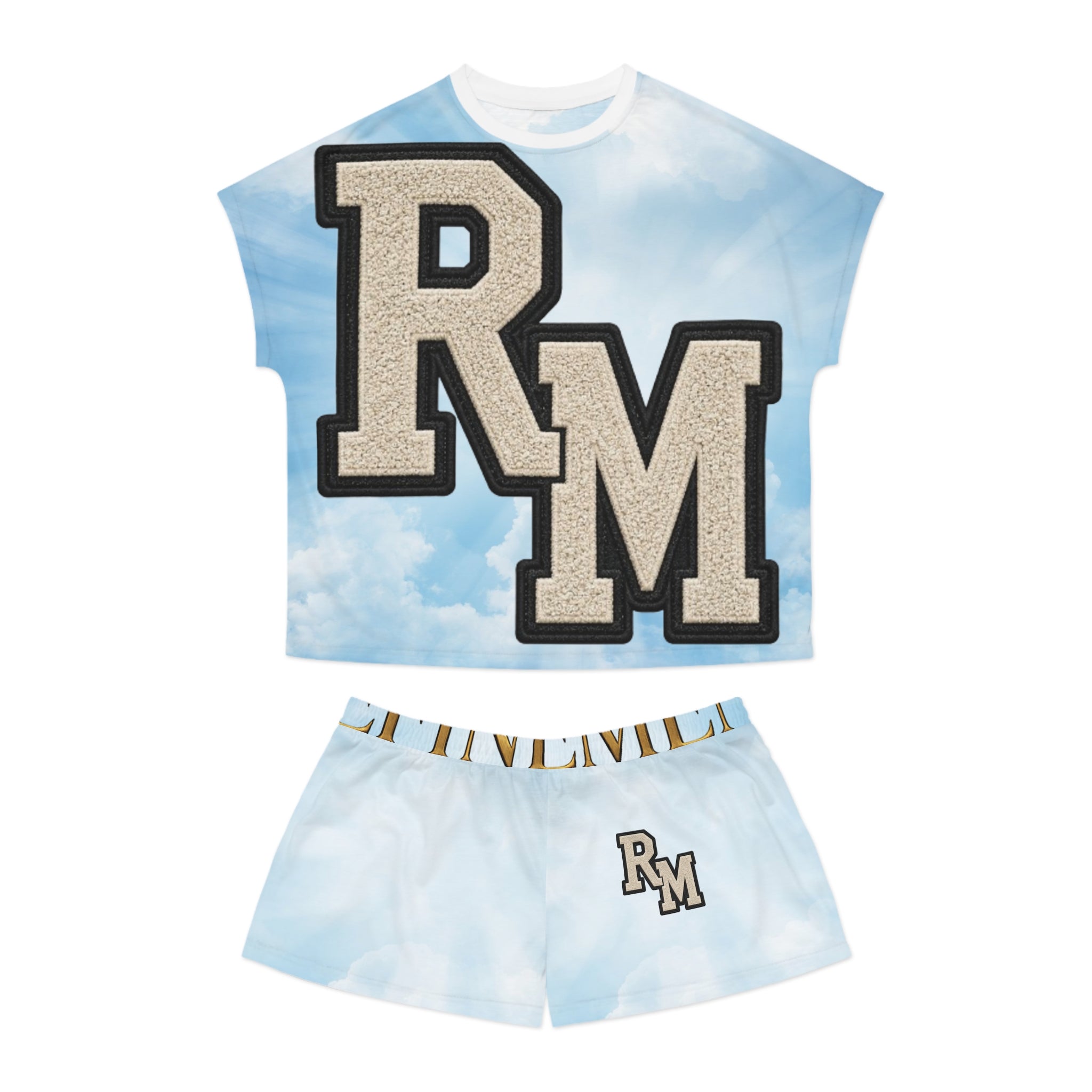 Soldier Scene Pajama Set — Women's Short Sleepwear with Leopard Shorts