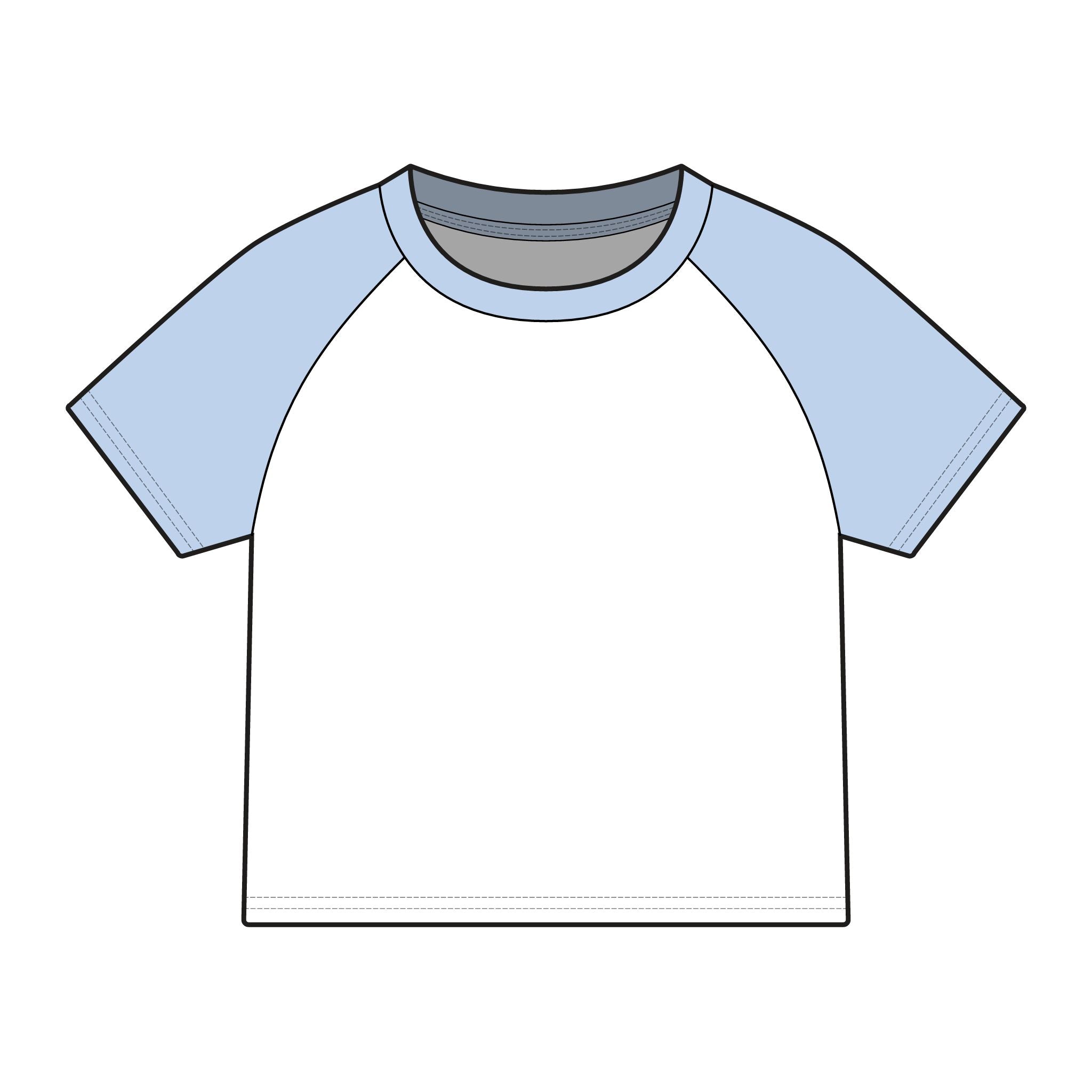 House of Reumar Raglan Tee — Women's Micro Rib Baby Tee