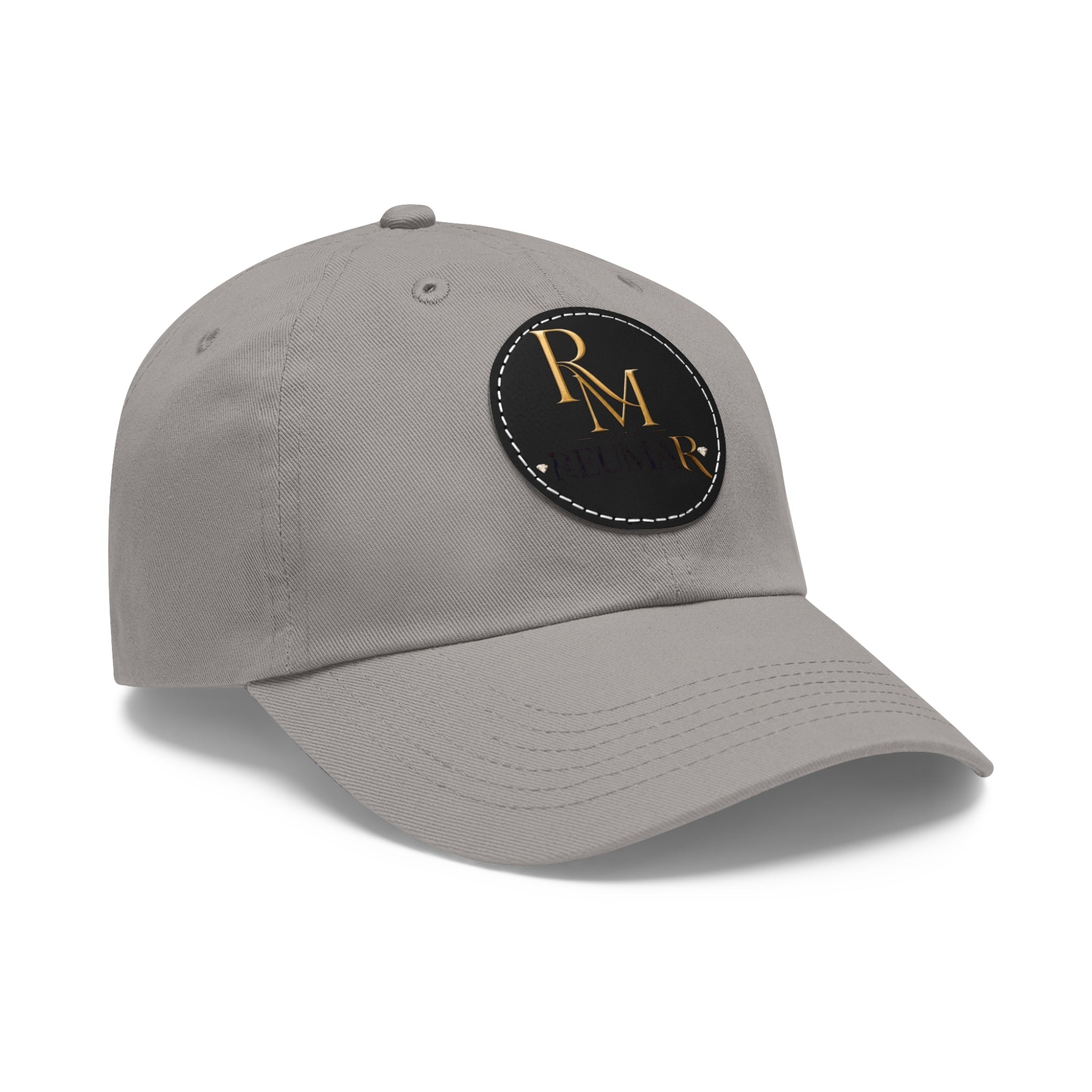 Leather Patch Dad Hat — Embossed RM REUMAN Logo Baseball Cap