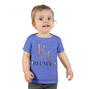 Toddler T-Shirt with Gold Monogram RM | Personalized Kids Tee