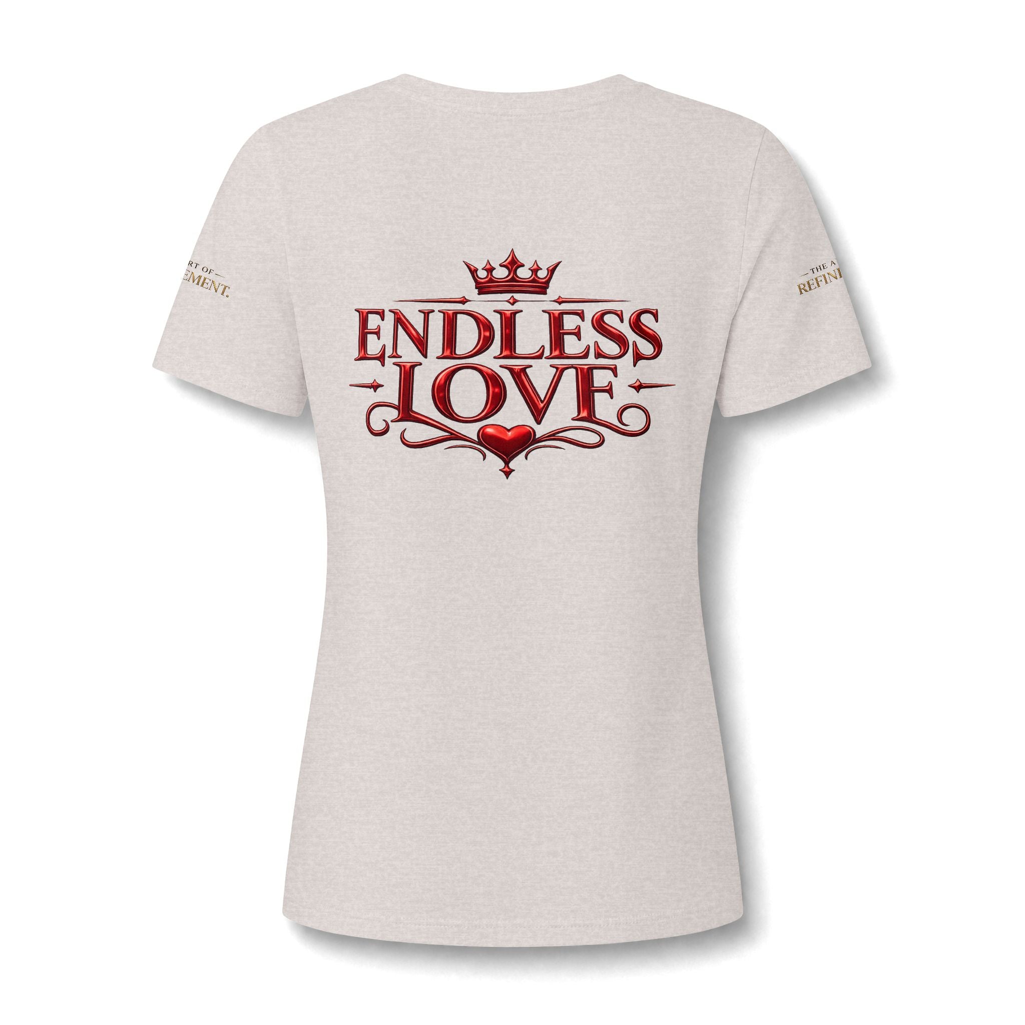 Women's V-Neck Tee — 'Reumar' Gold Monogram Logo
