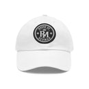Embroidered Leather Patch Dad Hat — Reumar Monogram Baseball Cap