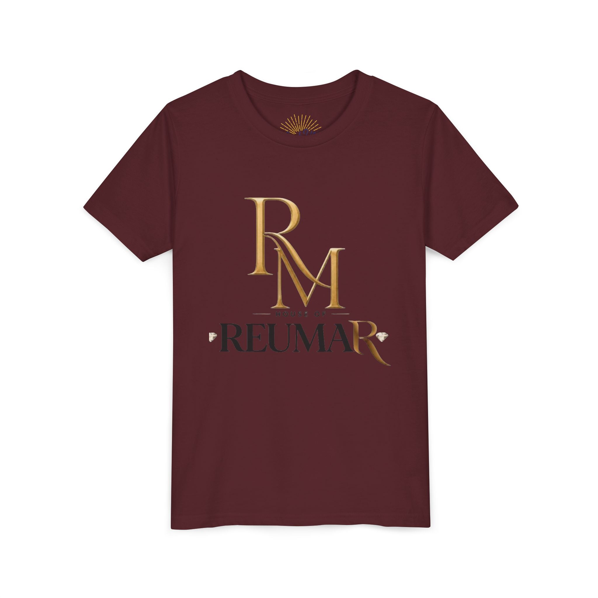 Youth Tee - Reumar Gold Monogram Front & 'art lover boutique' Back