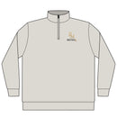Quarter-Zip Pullover — 'RM House of Reumar' Gold Logo Pigment-Dyed Sweatshirt