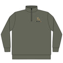 Quarter-Zip Pullover — 'RM House of Reumar' Gold Logo Pigment-Dyed Sweatshirt