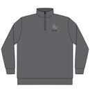 Quarter-Zip Pullover — 'RM House of Reumar' Gold Logo Pigment-Dyed Sweatshirt