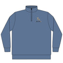 Quarter-Zip Pullover — 'RM House of Reumar' Gold Logo Pigment-Dyed Sweatshirt