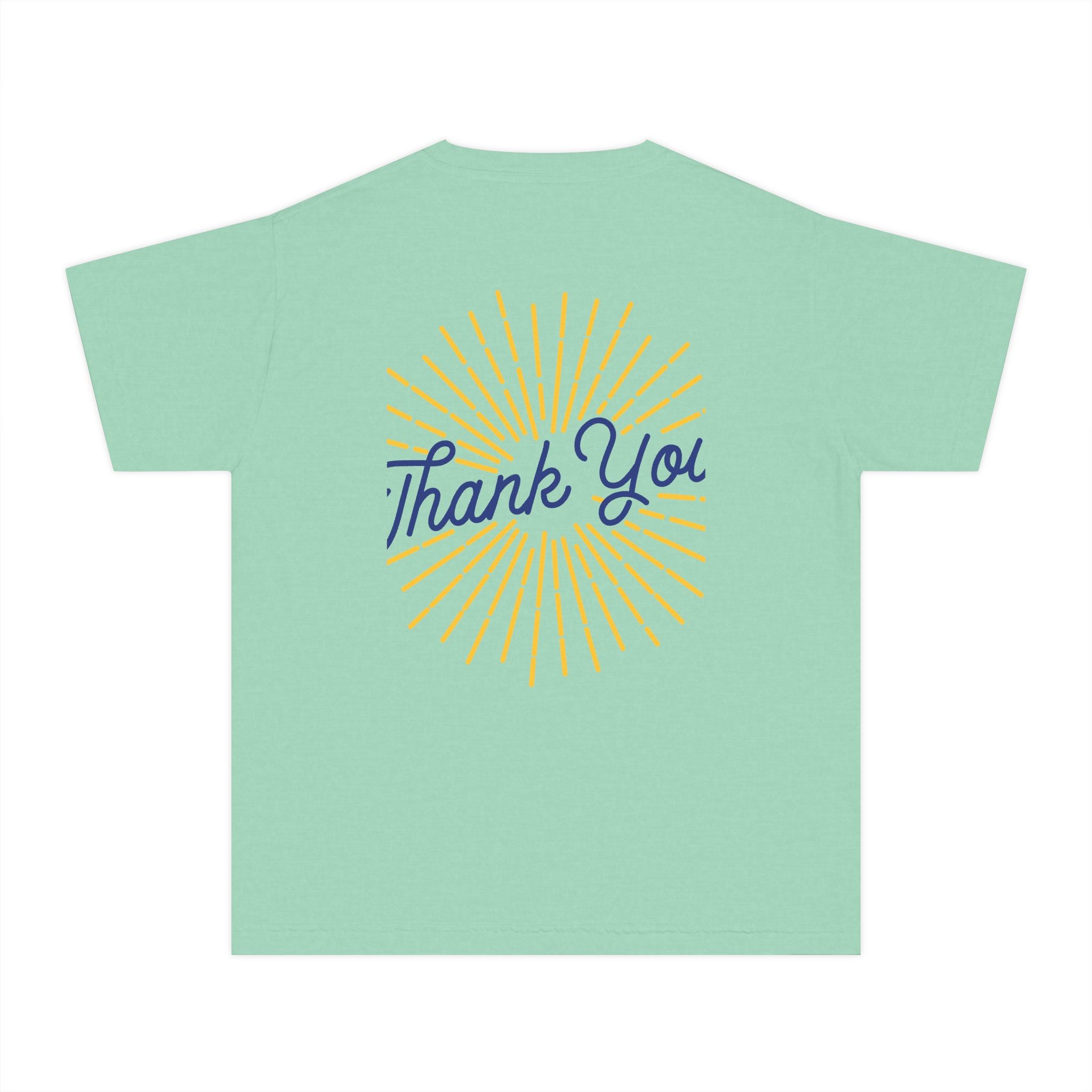 Youth Tee — Reumar Logo Front & "Thank You" Sunburst Back