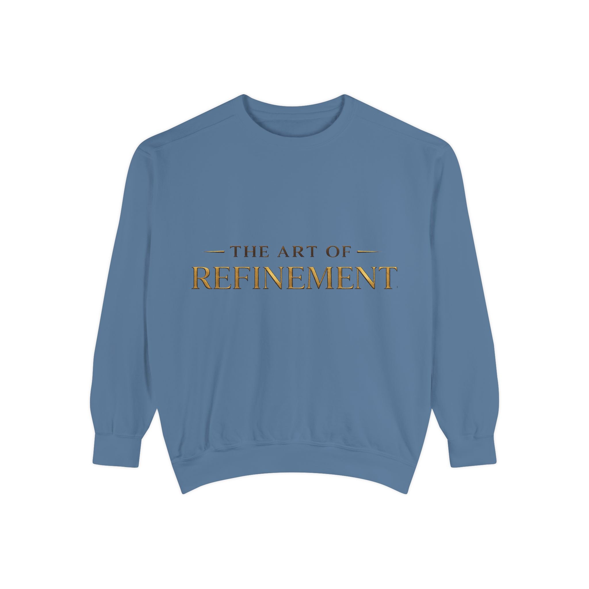 Refinement Logo Sweatshirt — "The Art of Refinement" Garment-Dyed Crewneck