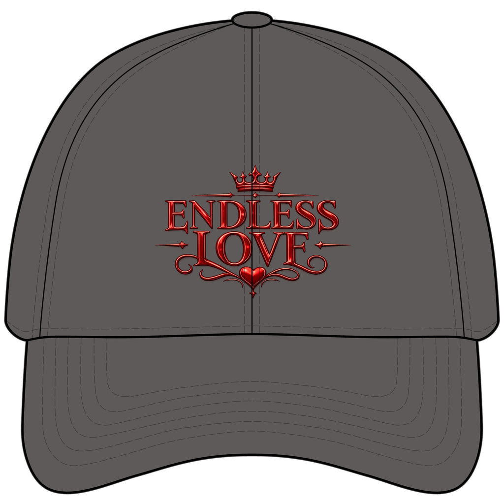 Endless Love Snapback Cap — Romantic Crown Heart Embroidered Hat