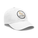 Embroidered Leather Patch Dad Hat — Reumar Monogram Baseball Cap