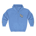 Gold Monogram RM Full-Zip Hoodie — Minimal Logo Zip Jacket