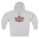 Endless Love Zip Hoodie - Romantic Crown Graphic Couples Pullover