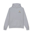 Relaxed Hoodie with Gold Monogram — Black Casual Pullover