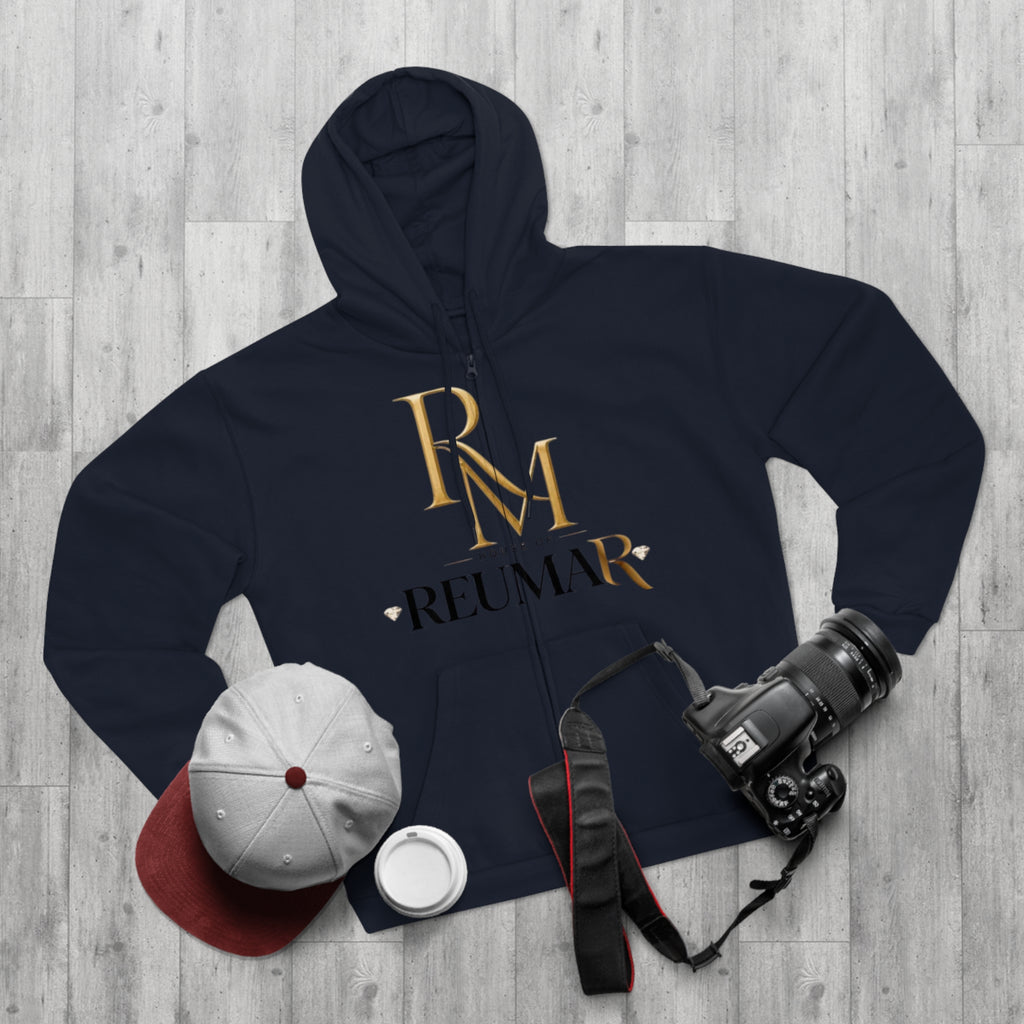 Reumar Zip Hoodie - House of Reumar Gold Logo Hooded Sweatshirt