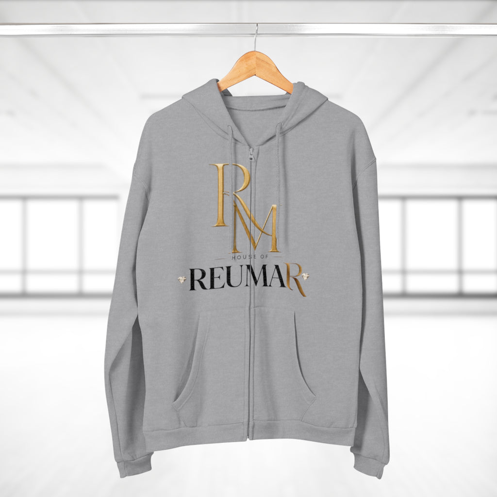 Reumar Zip Hoodie - House of Reumar Gold Logo Hooded Sweatshirt