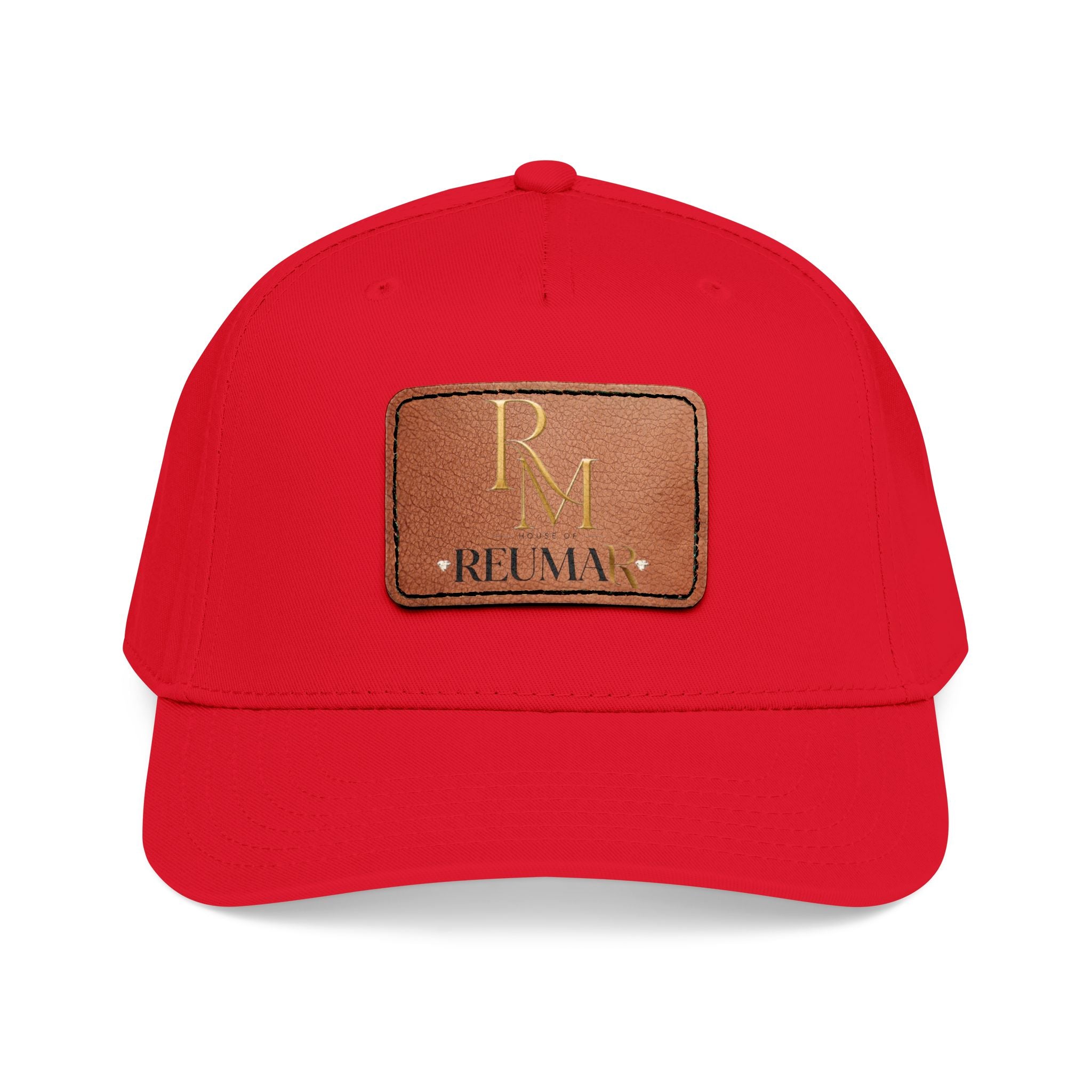 Leather Patch Baseball Cap - Monogram RM Reumay
