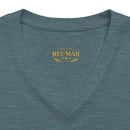 Women's V-Neck Tee — 'Reumar' Gold Monogram Logo