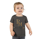 Toddler T-Shirt with Gold Monogram RM | Personalized Kids Tee