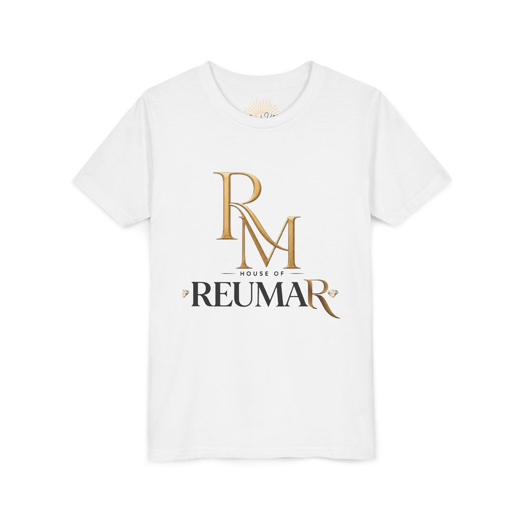 Youth Tee - Reumar Gold Monogram Front & 'art lover boutique' Back