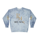 Refined Gold Tie-Dye Crewneck Sweatshirt — “REUMAR” / The Art of Refinement