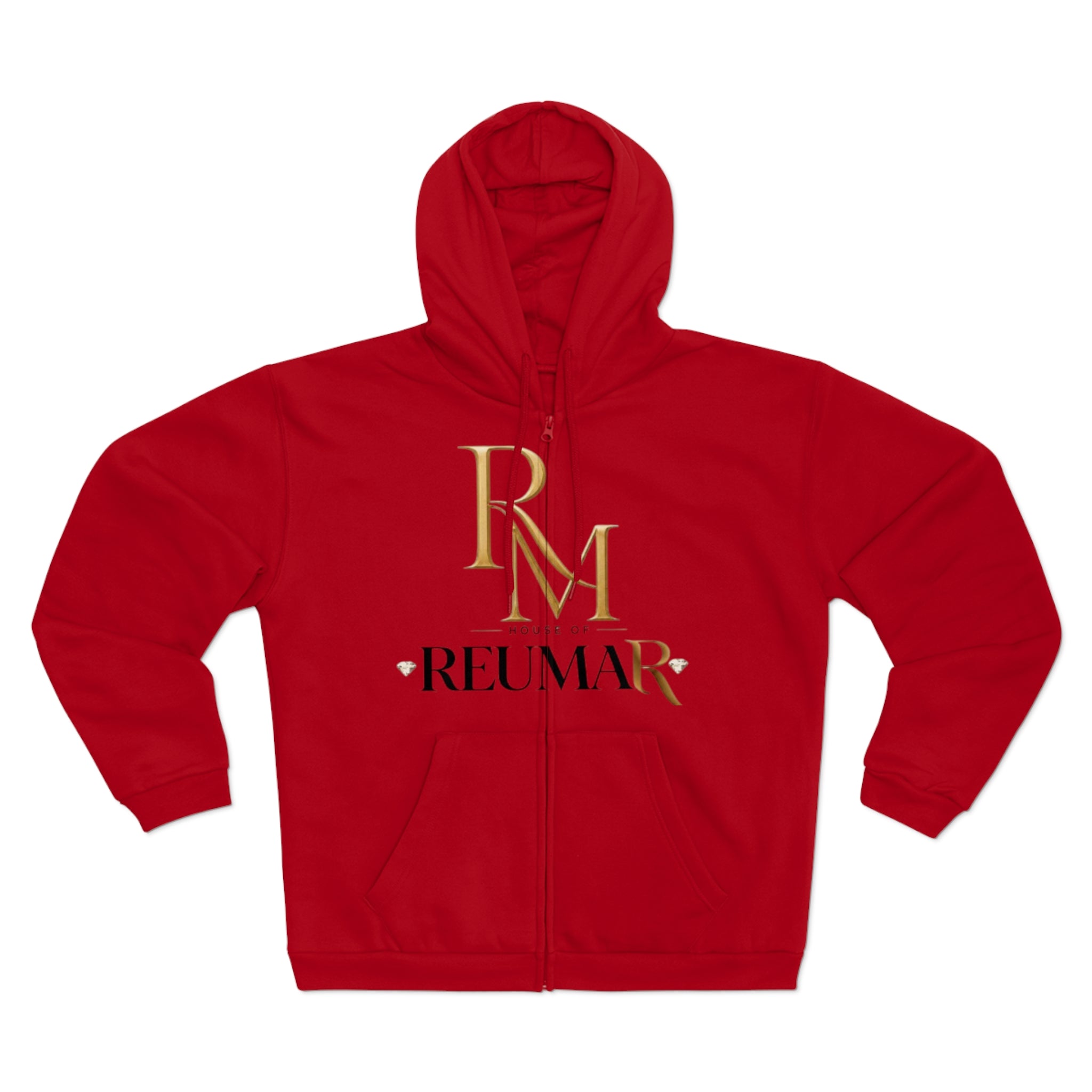 Reumar Zip Hoodie - House of Reumar Gold Logo Hooded Sweatshirt