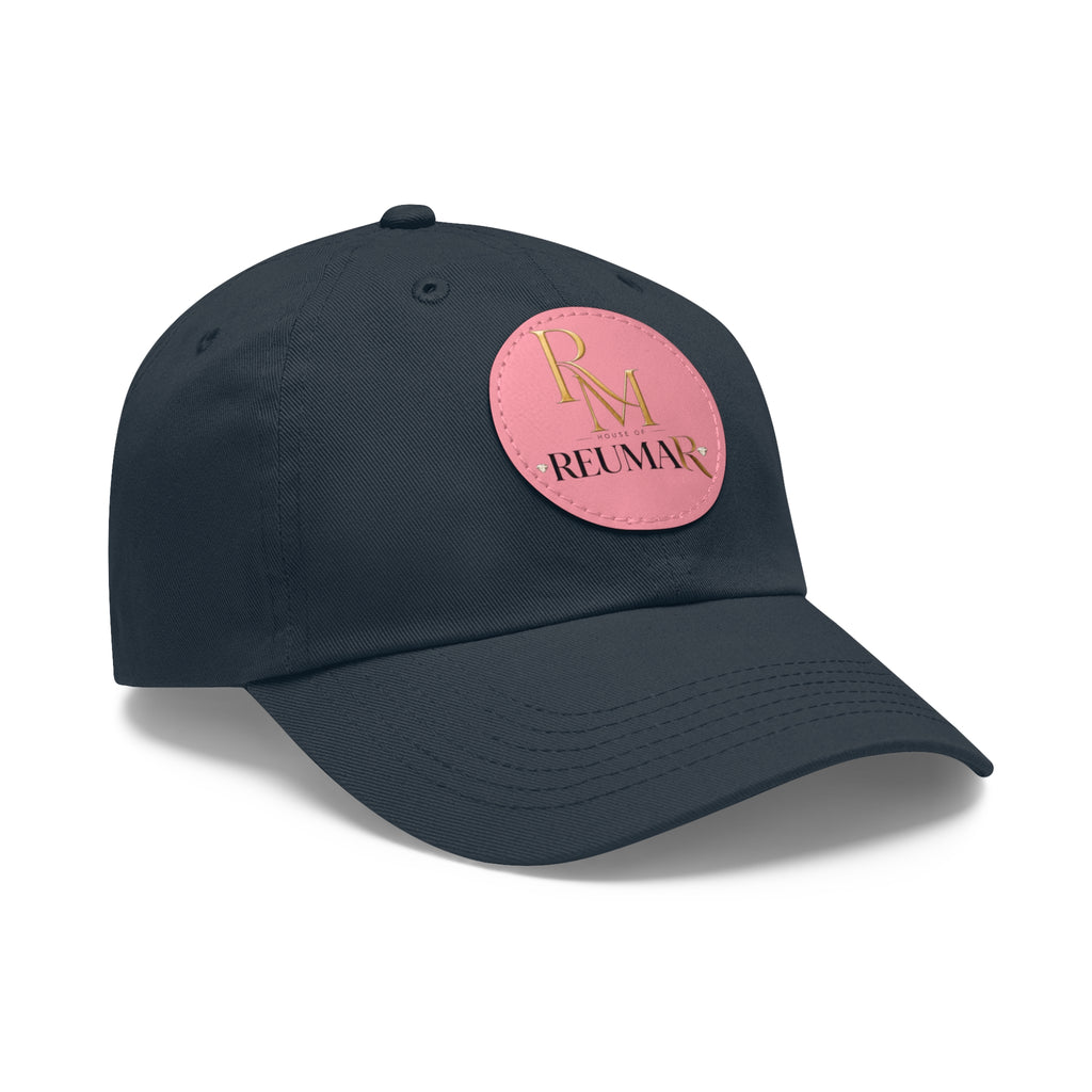 Leather Patch Dad Hat — Embossed RM REUMAN Logo Baseball Cap