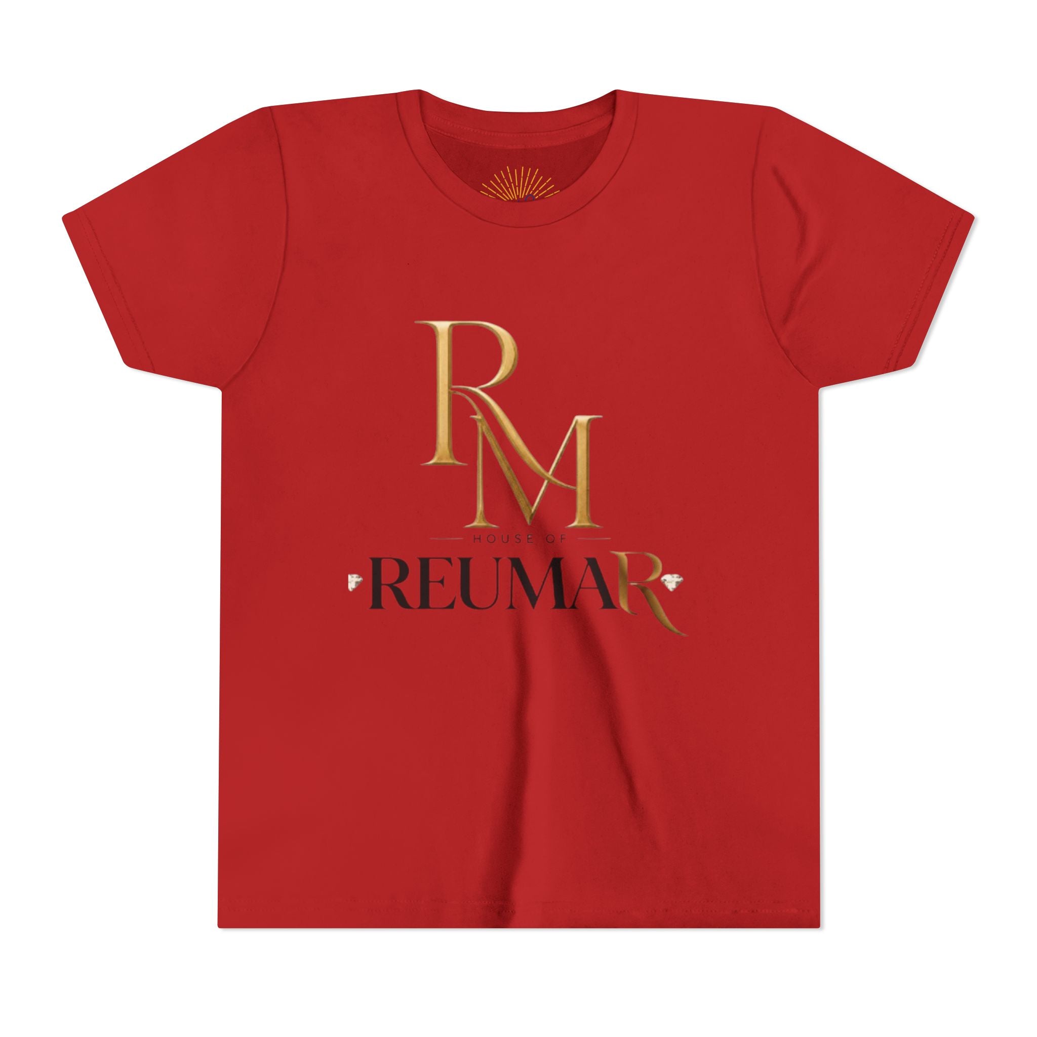 Youth Tee - Reumar Gold Monogram Front & 'art lover boutique' Back