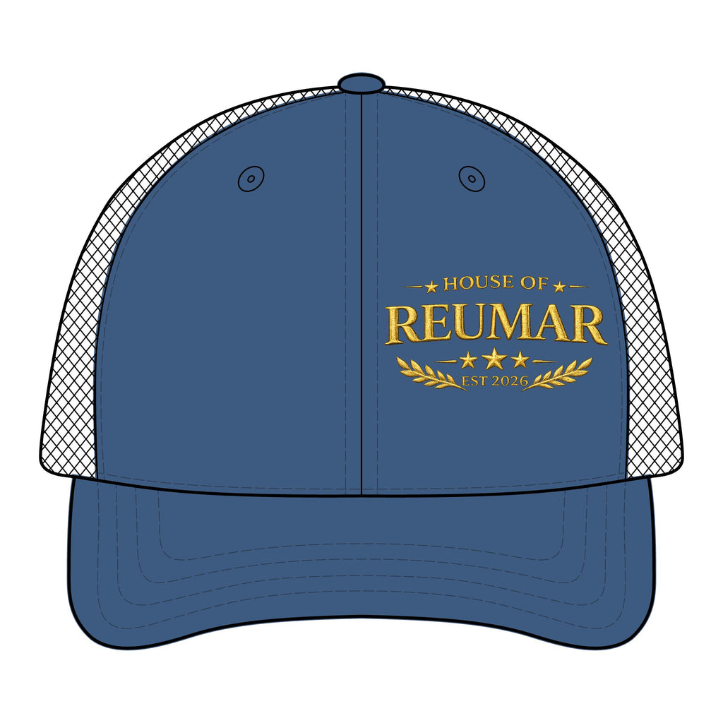 Trucker Hat — "House of Reumar" Embroidered Low Profile Mesh Cap