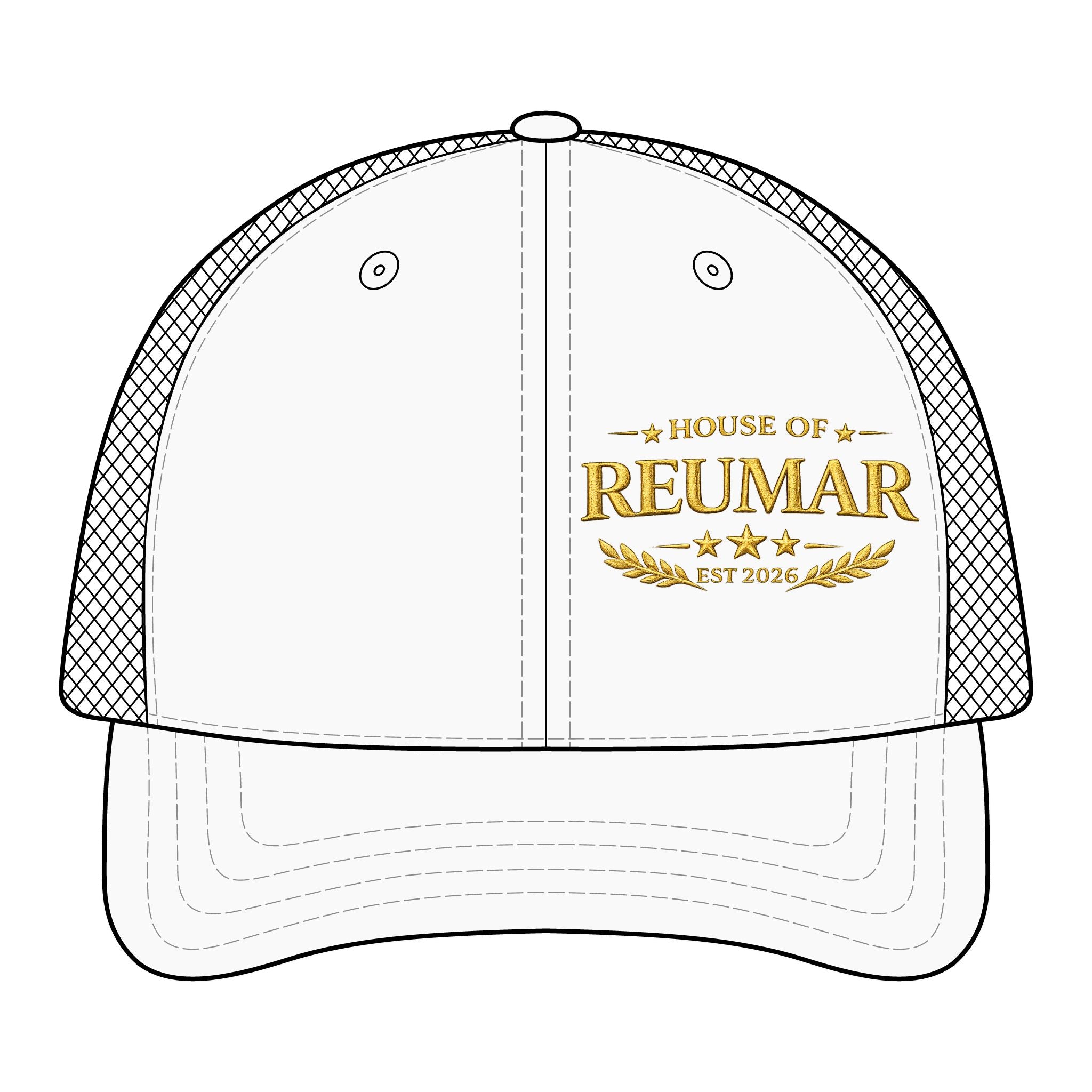 Trucker Hat — "House of Reumar" Embroidered Low Profile Mesh Cap