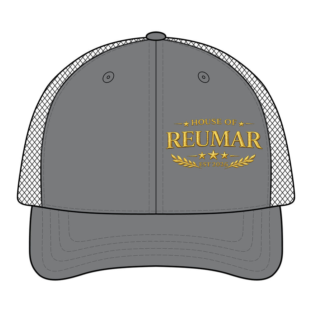 Trucker Hat — "House of Reumar" Embroidered Low Profile Mesh Cap