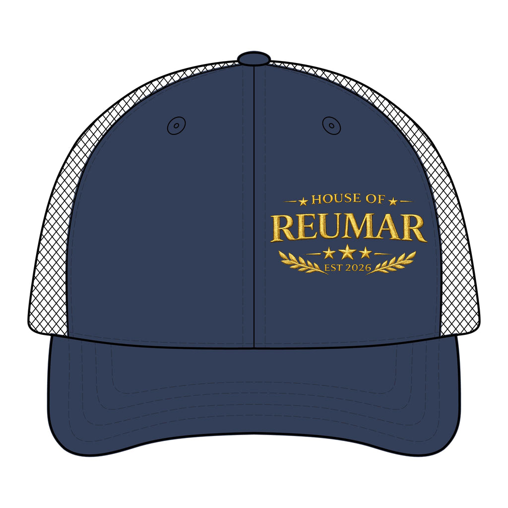Trucker Hat — "House of Reumar" Embroidered Low Profile Mesh Cap