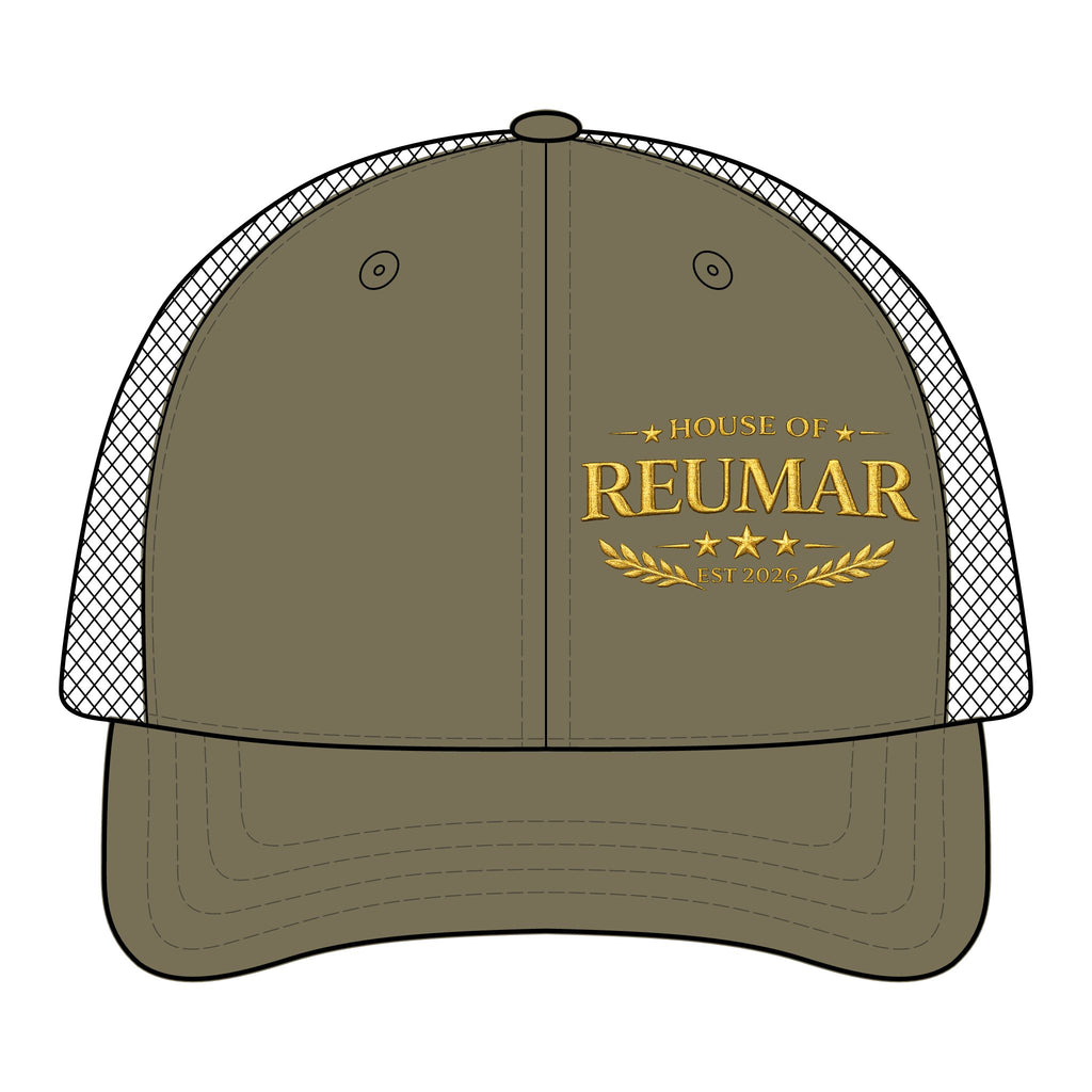 Trucker Hat — "House of Reumar" Embroidered Low Profile Mesh Cap