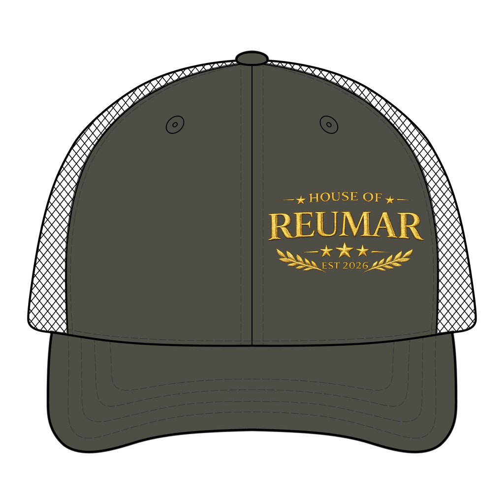 Trucker Hat — "House of Reumar" Embroidered Low Profile Mesh Cap