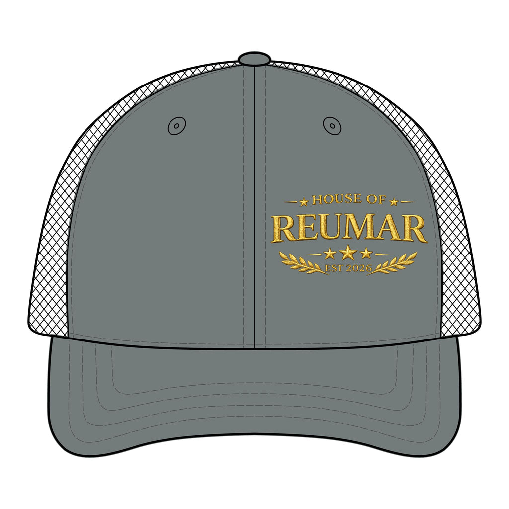 Trucker Hat — "House of Reumar" Embroidered Low Profile Mesh Cap