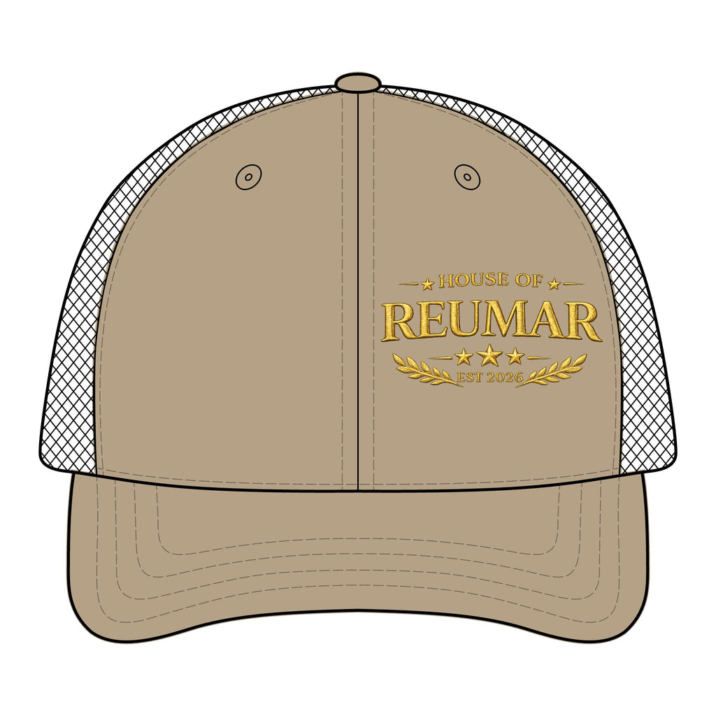 Trucker Hat — "House of Reumar" Embroidered Low Profile Mesh Cap