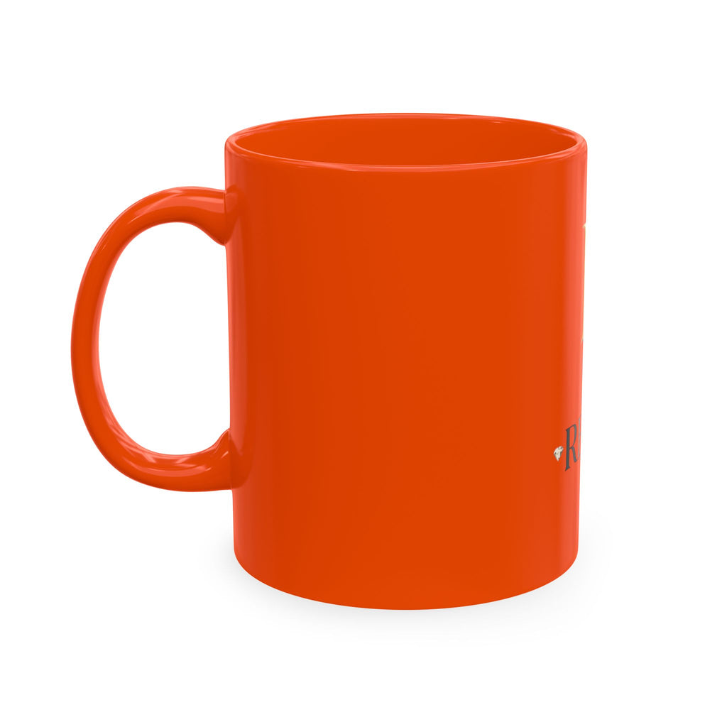 House of Reumar Beige Ceramic Mug — Gold Monogram Coffee Cup