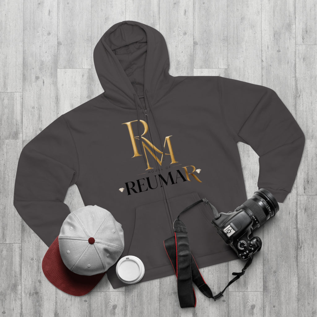 Reumar Zip Hoodie - House of Reumar Gold Logo Hooded Sweatshirt
