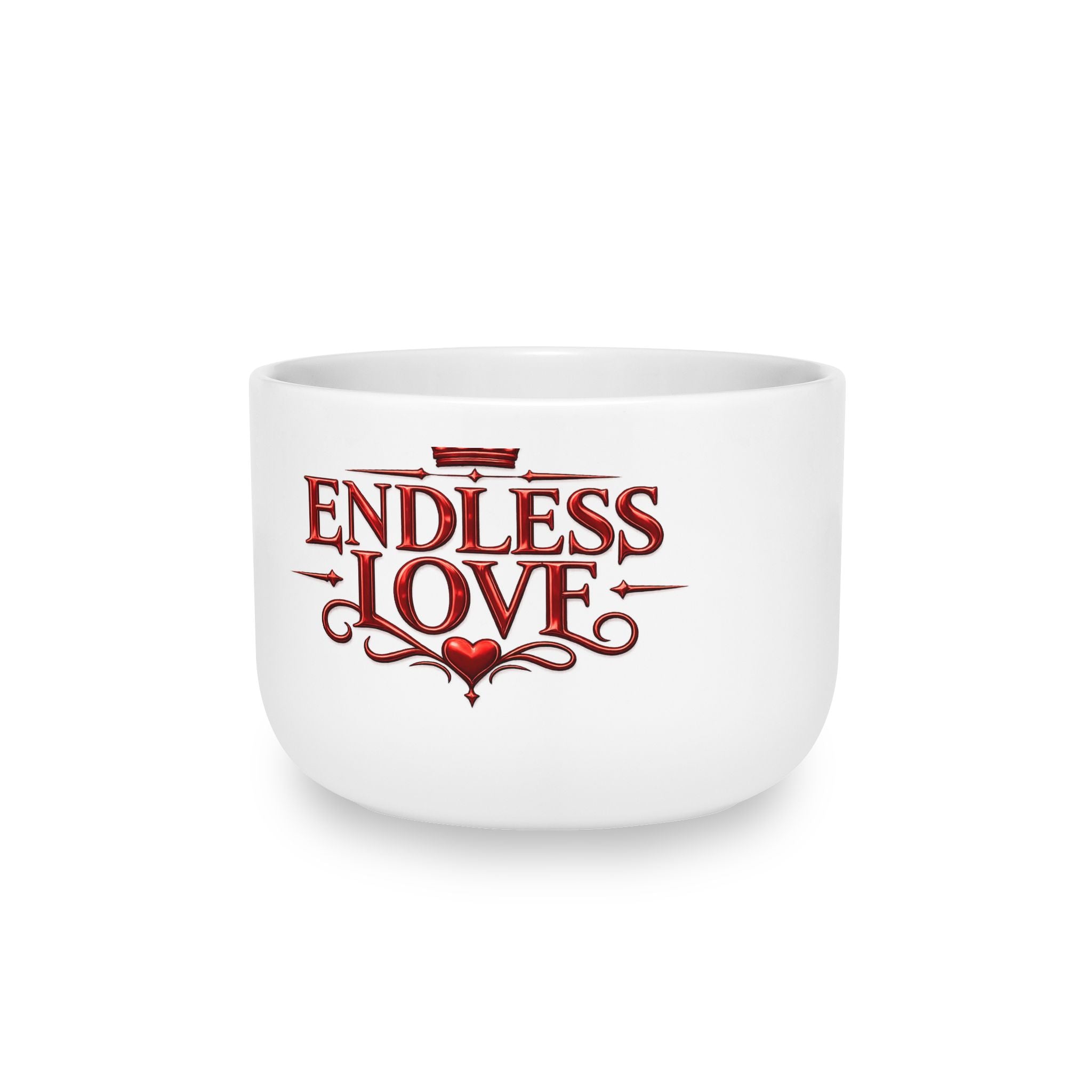 Endless Love Ceramic Latte Mug - 25oz Oversized Coffee Cup, Romantic Gift for Couples