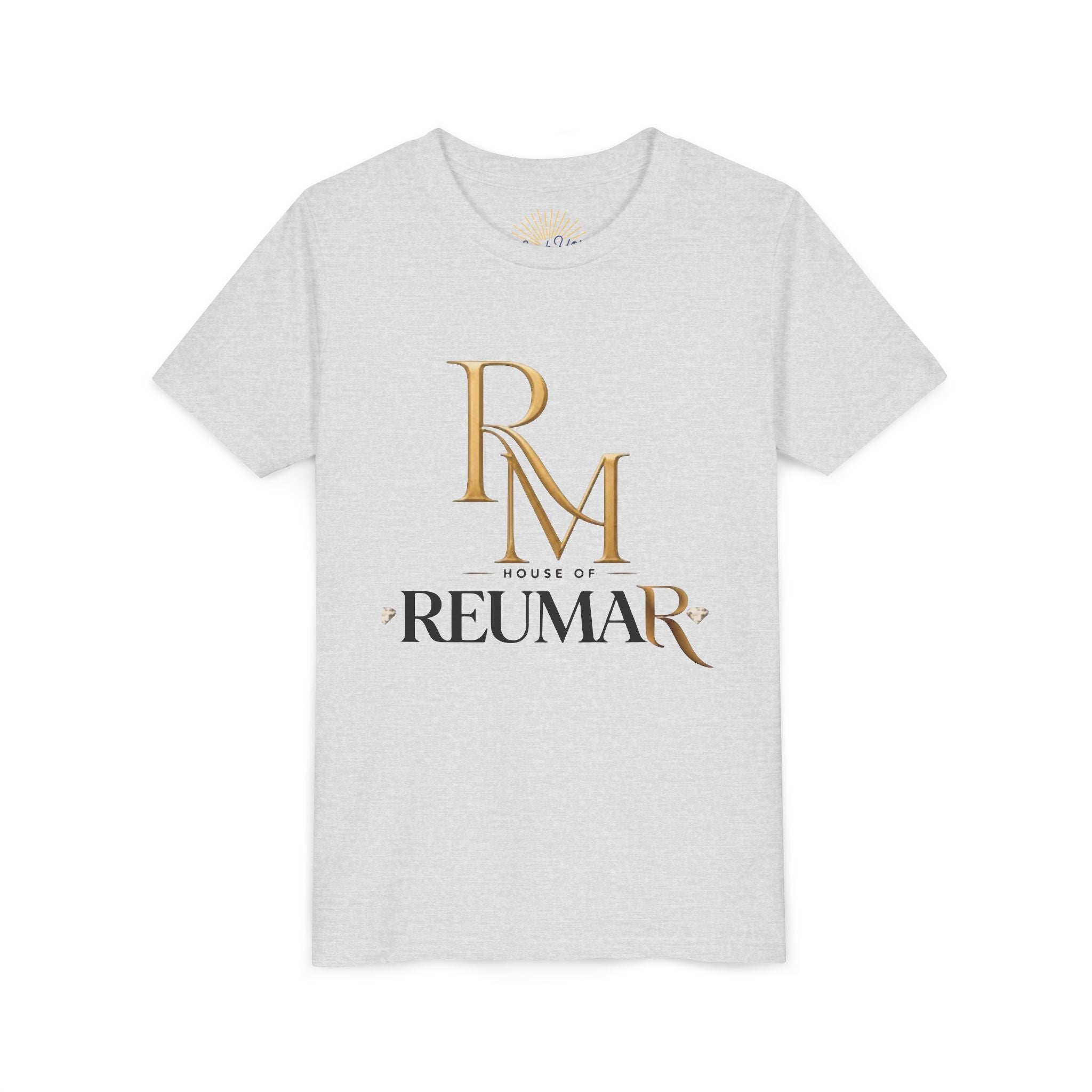 Youth Tee - Reumar Gold Monogram Front & 'art lover boutique' Back