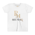 Youth Tee - Reumar Gold Monogram Front & 'art lover boutique' Back