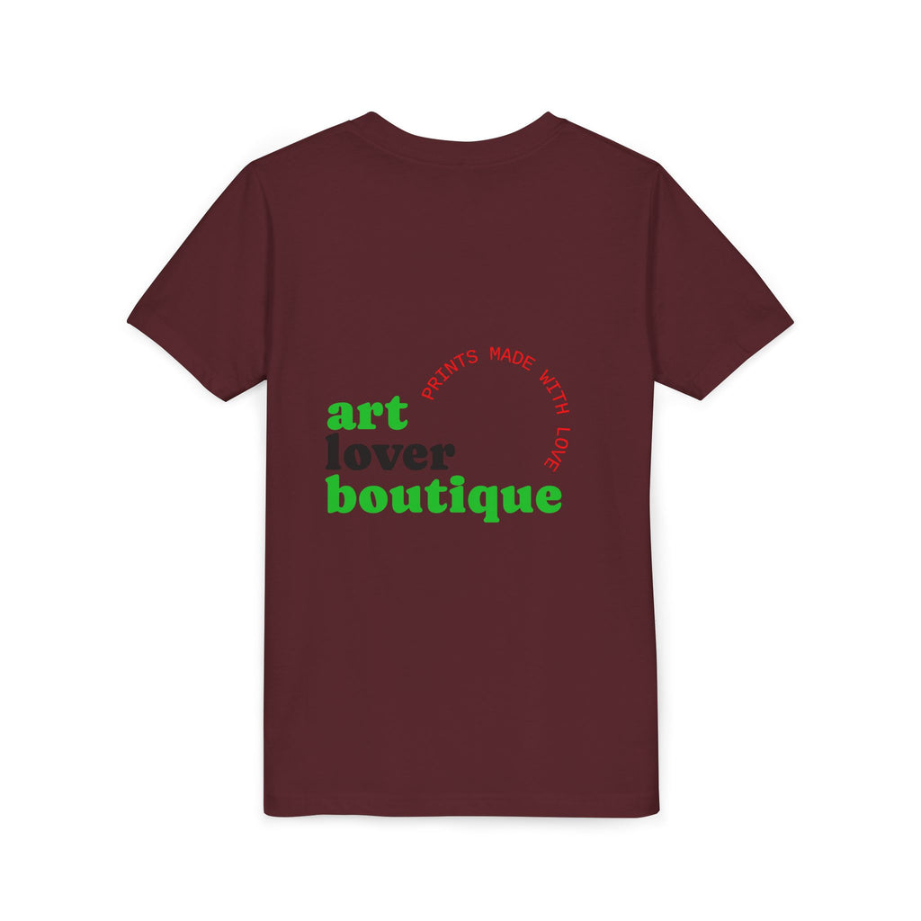 Youth Tee - Reumar Gold Monogram Front & 'art lover boutique' Back
