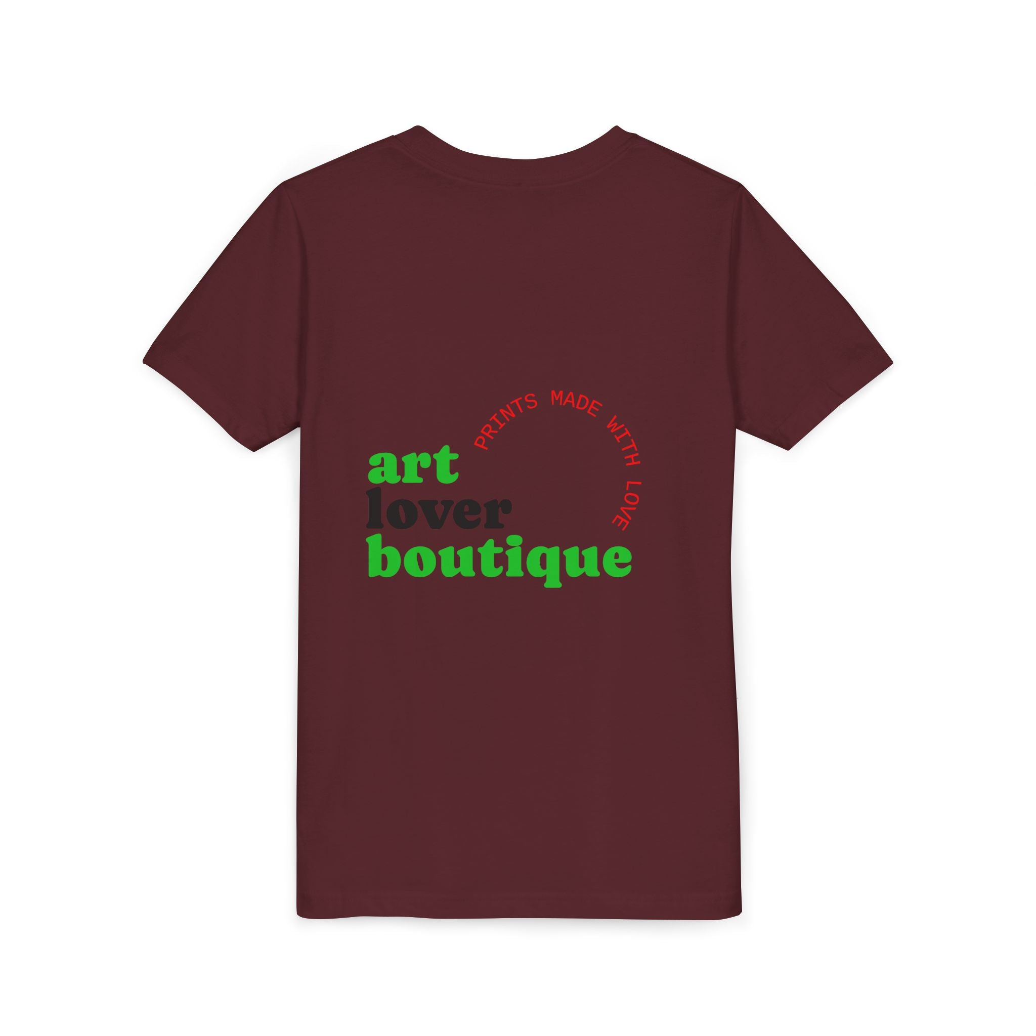 Youth Tee - Reumar Gold Monogram Front & 'art lover boutique' Back